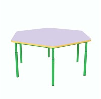 Детский стол шестигранный регулируемый по высоте Ø22 в Ø27