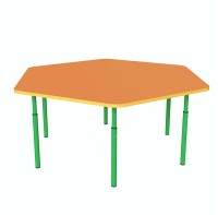 Дитячий стіл шестигранний регульований по висоті Ø22 до Ø27