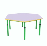 Дитячий стіл шестигранний регульований по висоті 20×20 до 25×25
