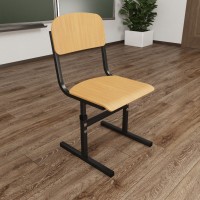 Стілець учнівський (шкільний) Кадет Т-подібний регульований по висоті 20×20 25×25 гнутоклеєна фанера