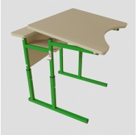 Стол школьный Аудит НУШ с площадкой регулируемый по высоте и углу наклона столешницы 20×20 в 25×25 одноместный
