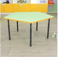 Детский стол пятигранный регулируемый по высоте Ø22 в Ø27